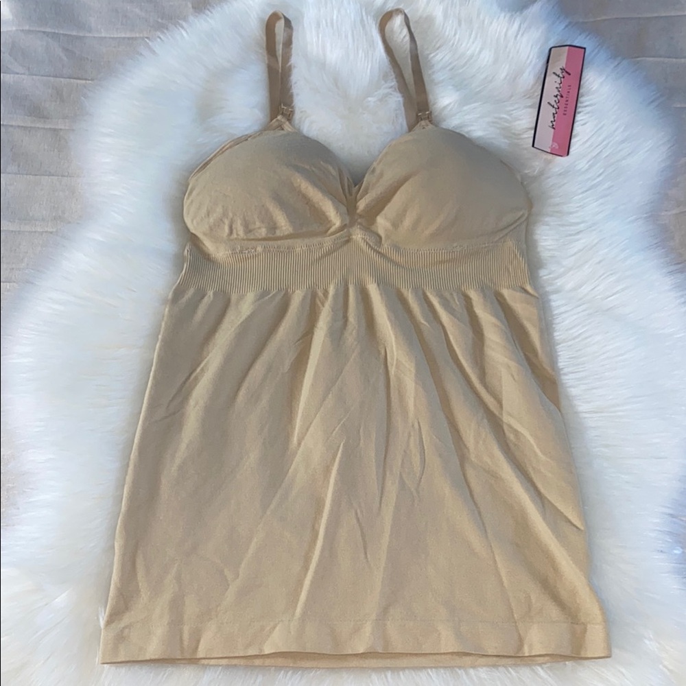 Maternity | Expressions Tan Chemise with Adjustable Straps